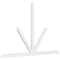 Ekena Millwork Saratoga Architectural Grade PVC Gable Bracket, 108"W x 67 1/2"H x 2"D x 4"F, 15/12 Pitch GBP108X68X0204SAR00 - alternate 1